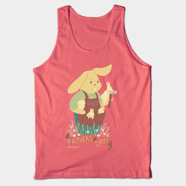 Father's Day Bunnies Tank Top by SarahWrightArt